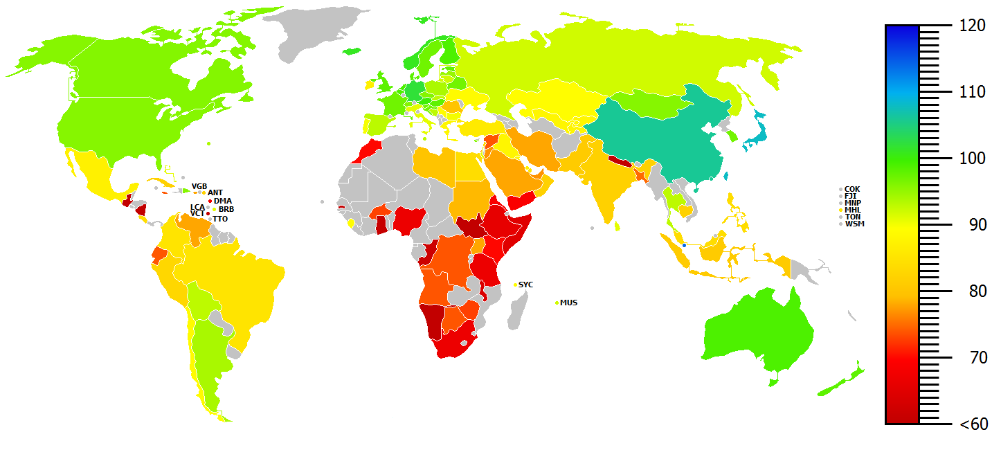 Average IQ World Map